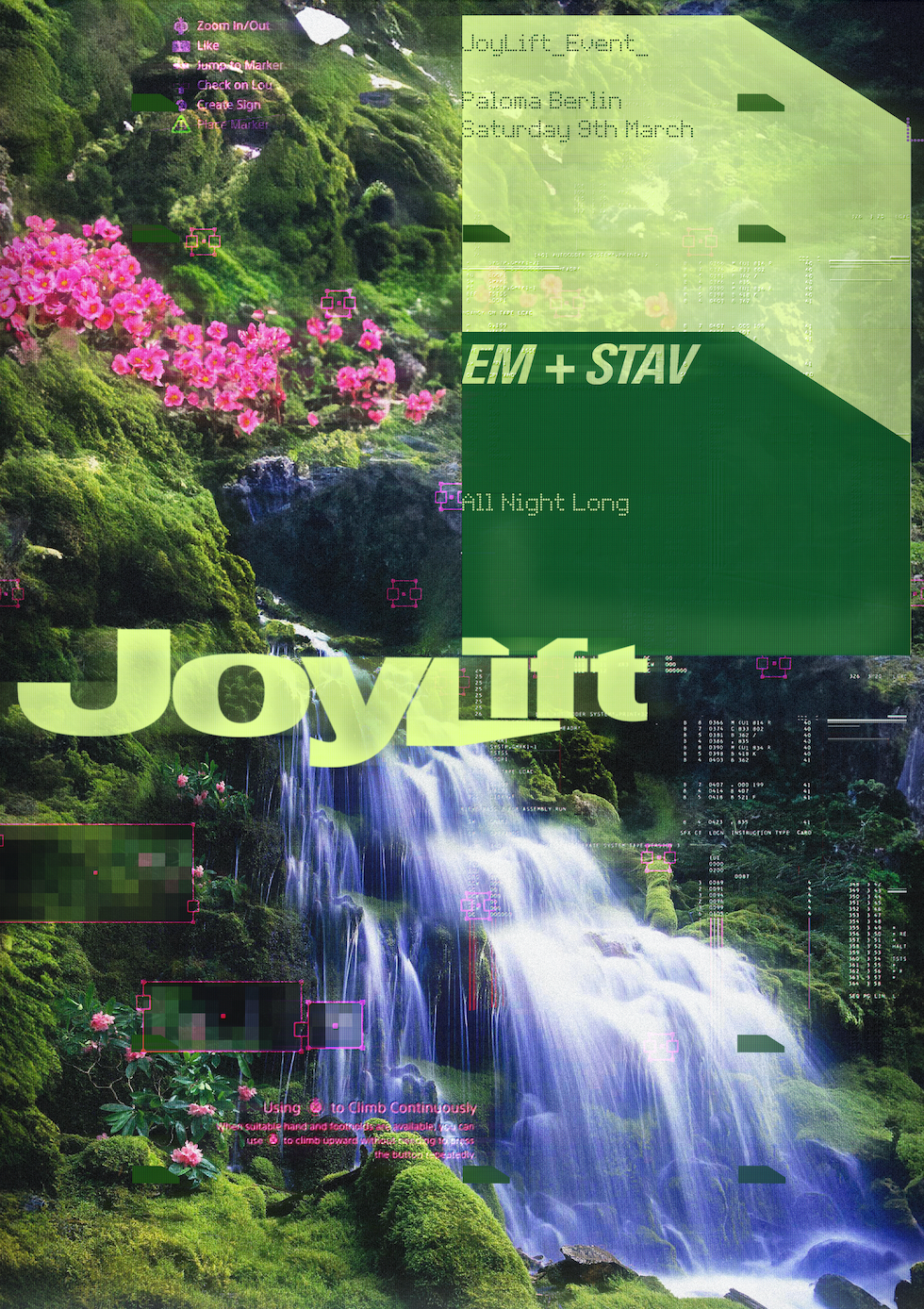 JoyLift / EM + STAV all night long - フライヤー表