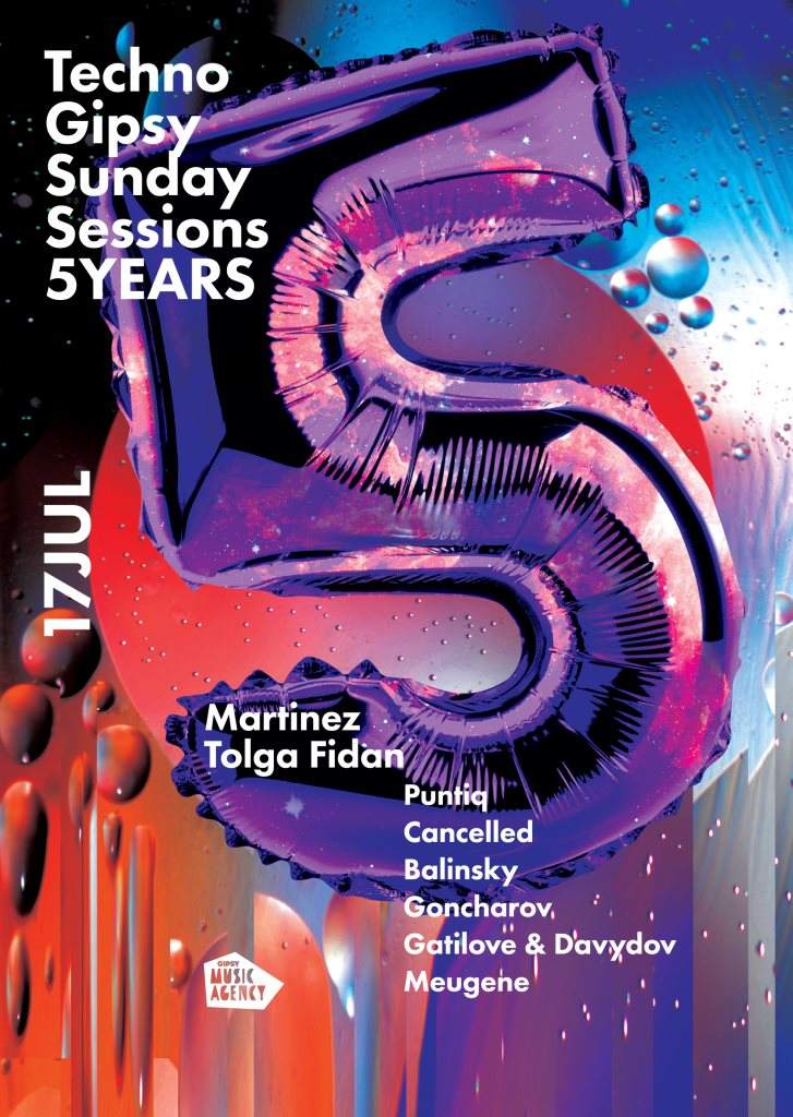 Techno Gipsy Sunday Sessions: 5 Years - フライヤー表