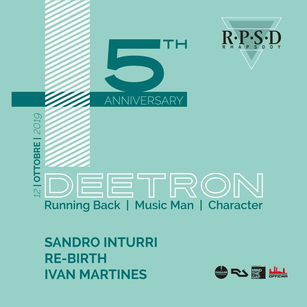 Rhapsody 5th Anniversary / Sabato 12 Ottobre / Deetron - Página frontal