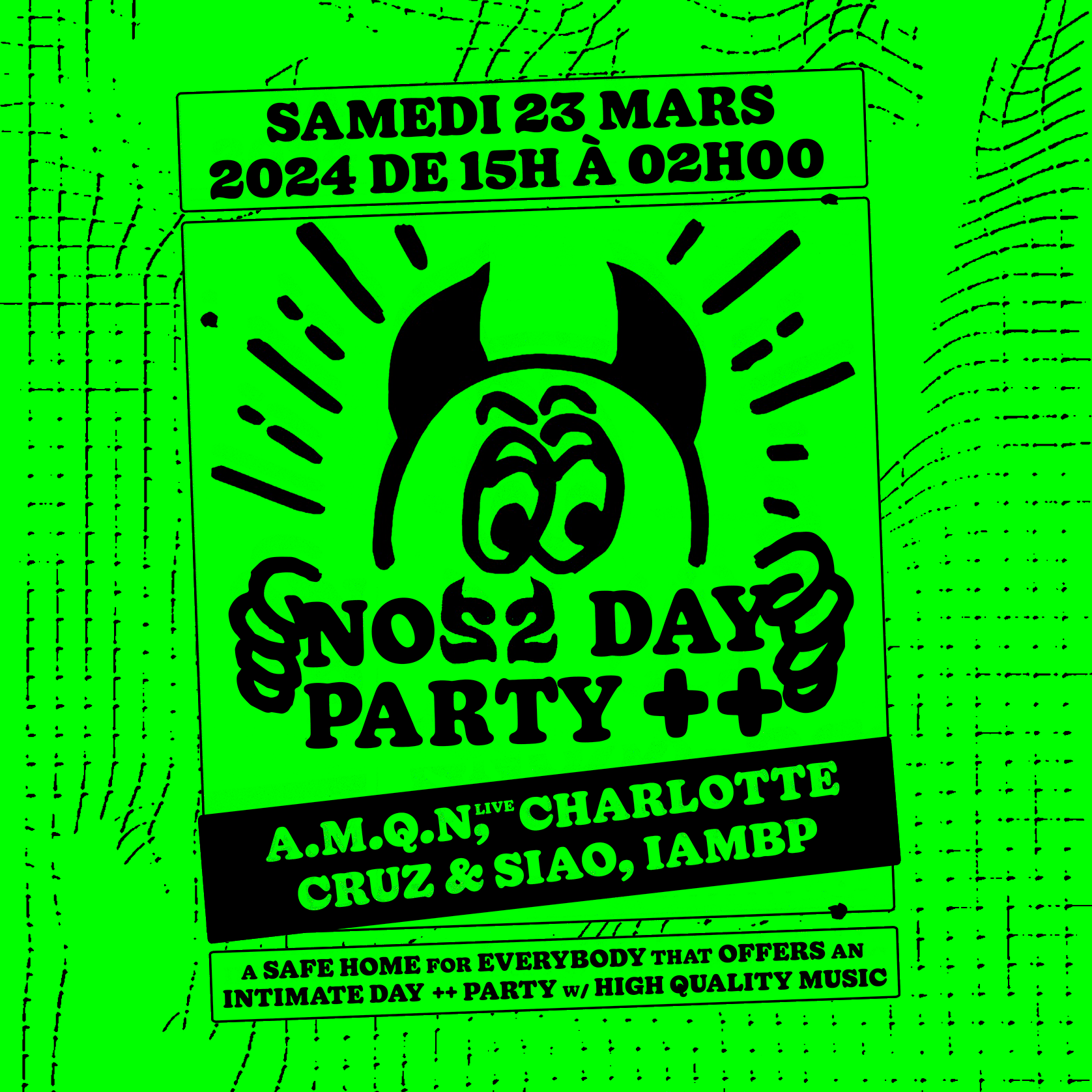 Nodd Day+ Party: AMQN live, Charlotte, Cruz & Saio, IAMBP - Página frontal