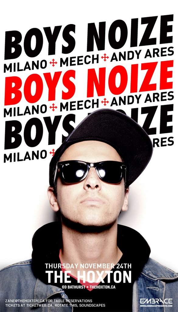 Boys Noize with Milano & Meech - フライヤー表
