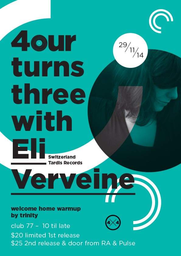 4our Turns Three with Eli Verveine - Página frontal