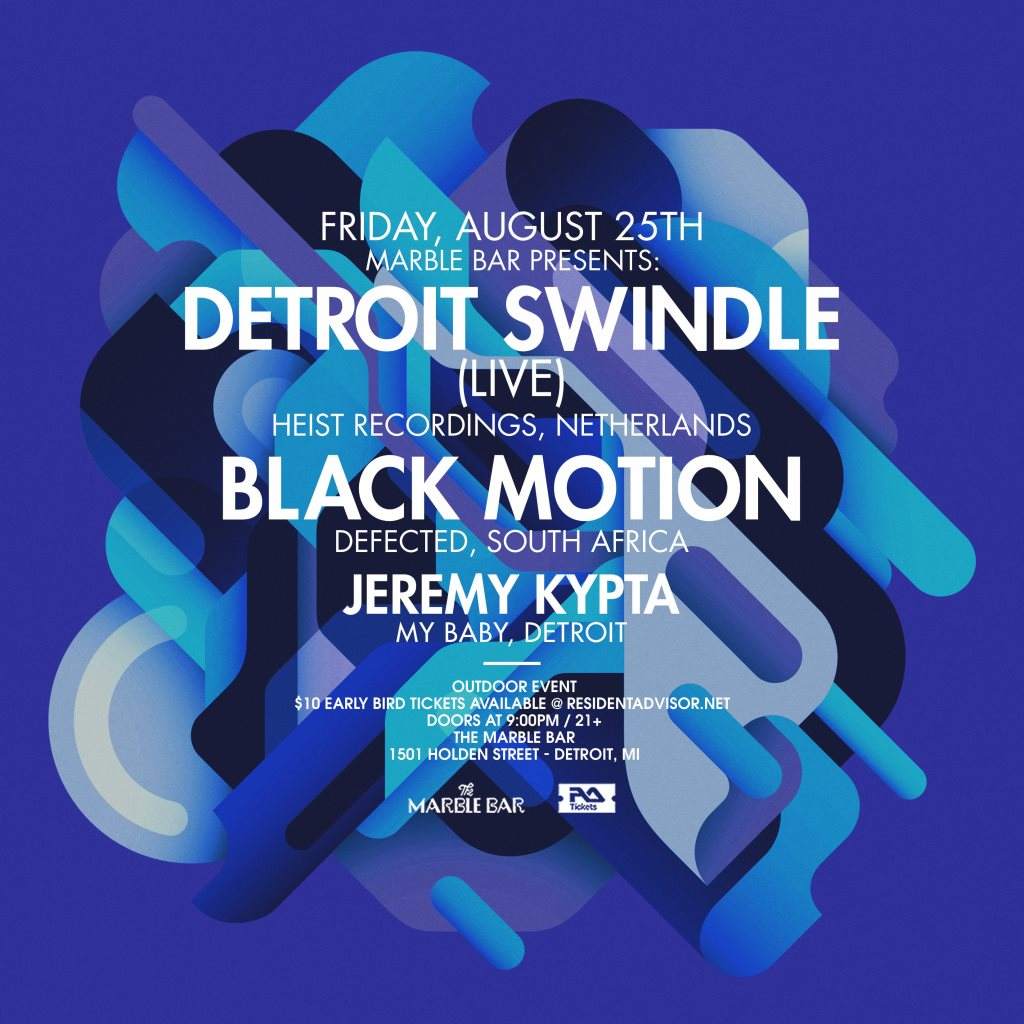 Marble Bar presents: Detroit Swindle (Live) Black Motion (Live) - Página frontal