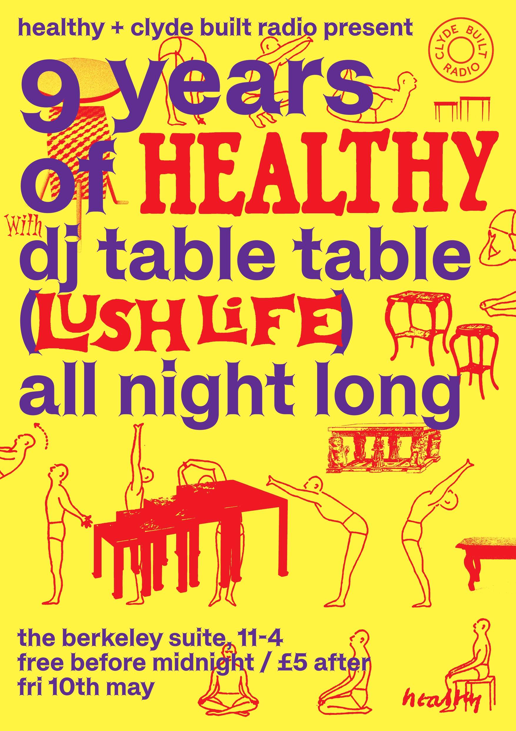9 Years of HEALTHY w dj table table all night - Página frontal