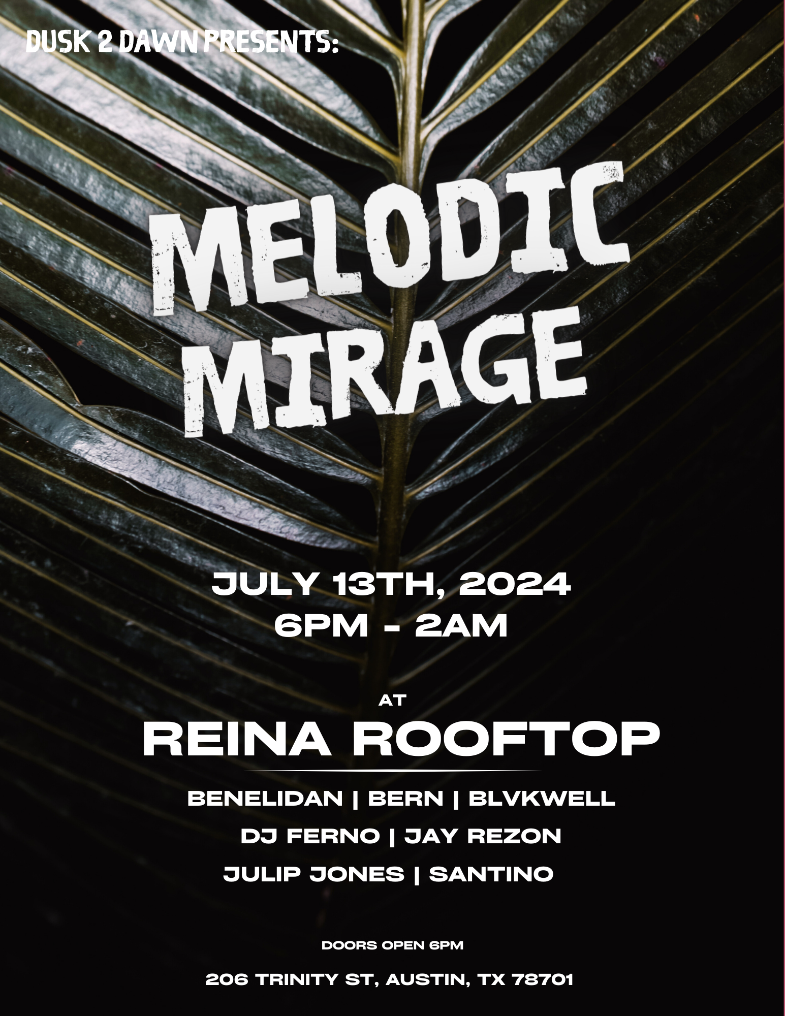 Melodic Mirage Rooftop at Reina, Austin