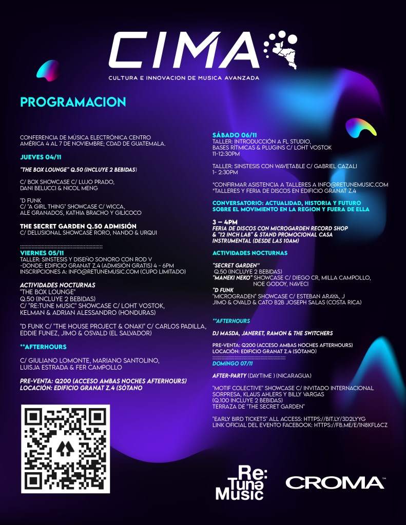 C.I.M.A. Conferencia de Musica Electronica Centroamericana - Página trasera