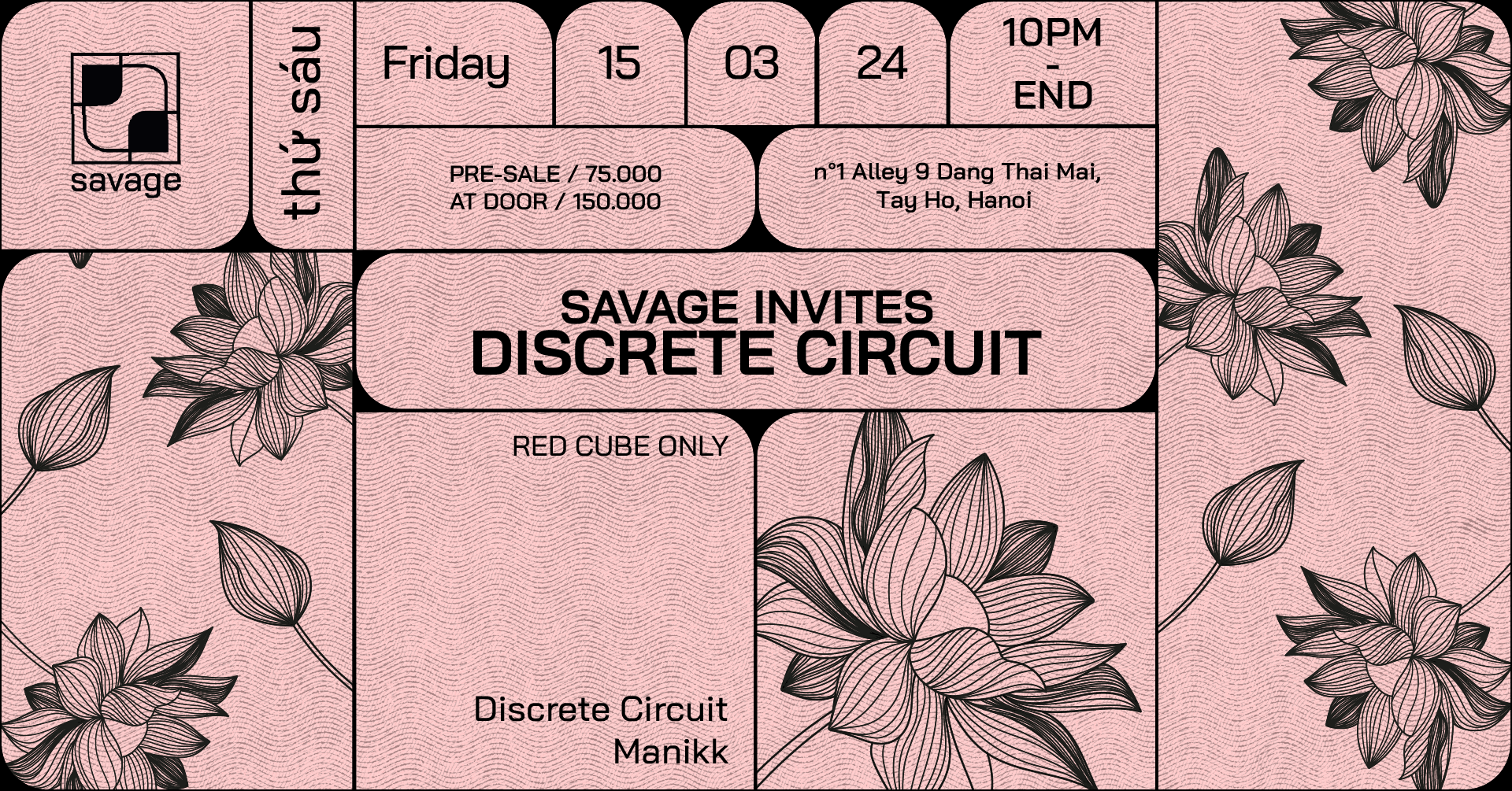 Savage Invites Discrete Circuit - フライヤー裏