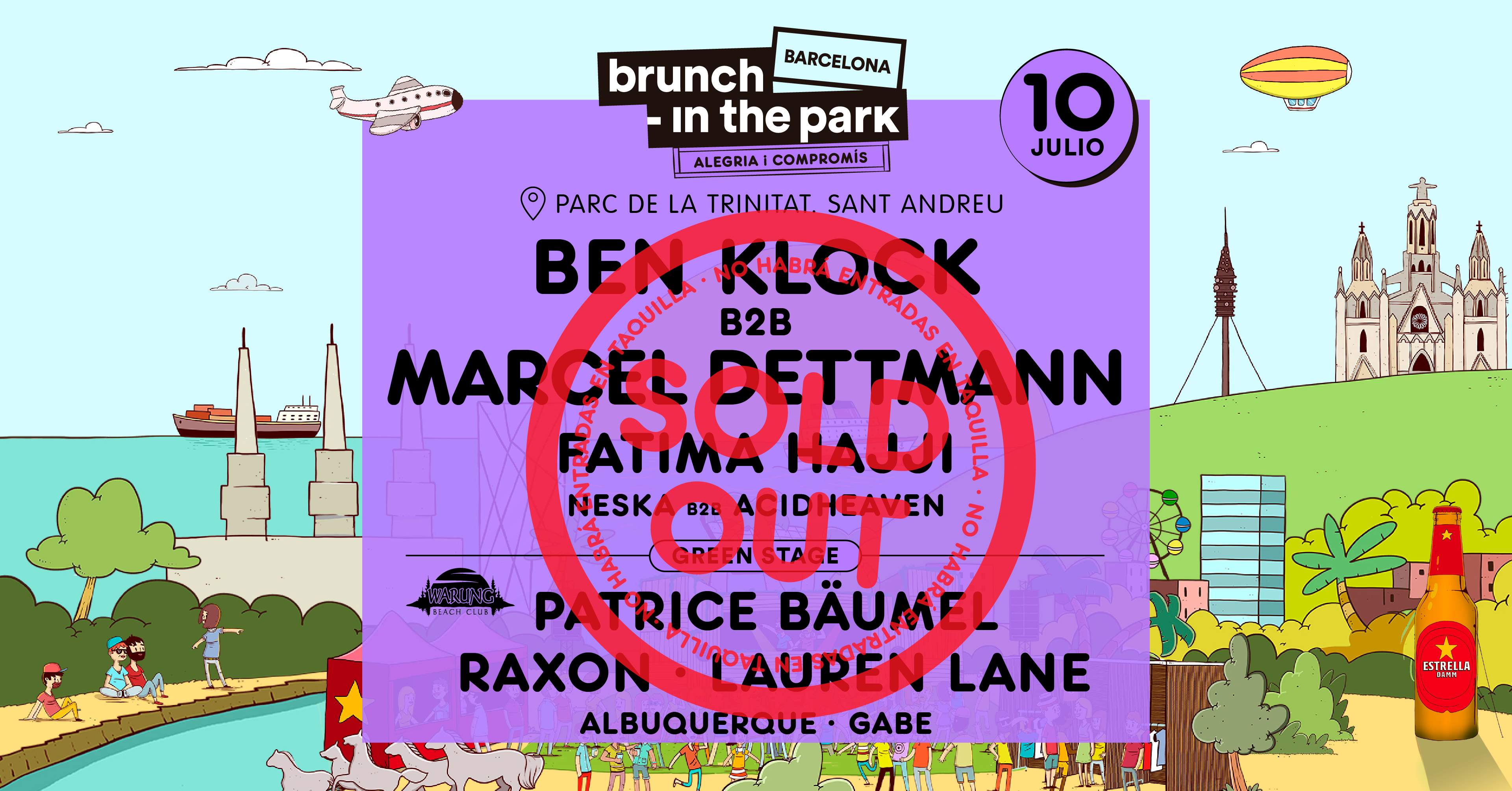 *SOLD OUT* Brunch-In the Park #2: Ben Klock B2B Marcel Dettmann, Fatima Hajji y más - Página trasera
