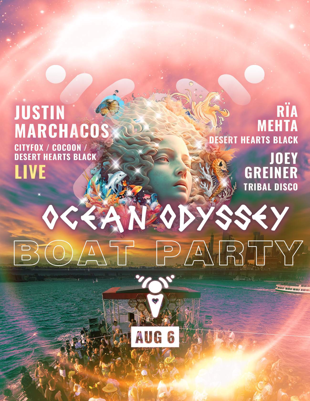 I Feel: Ocean Odyssey - Boat Party - フライヤー表