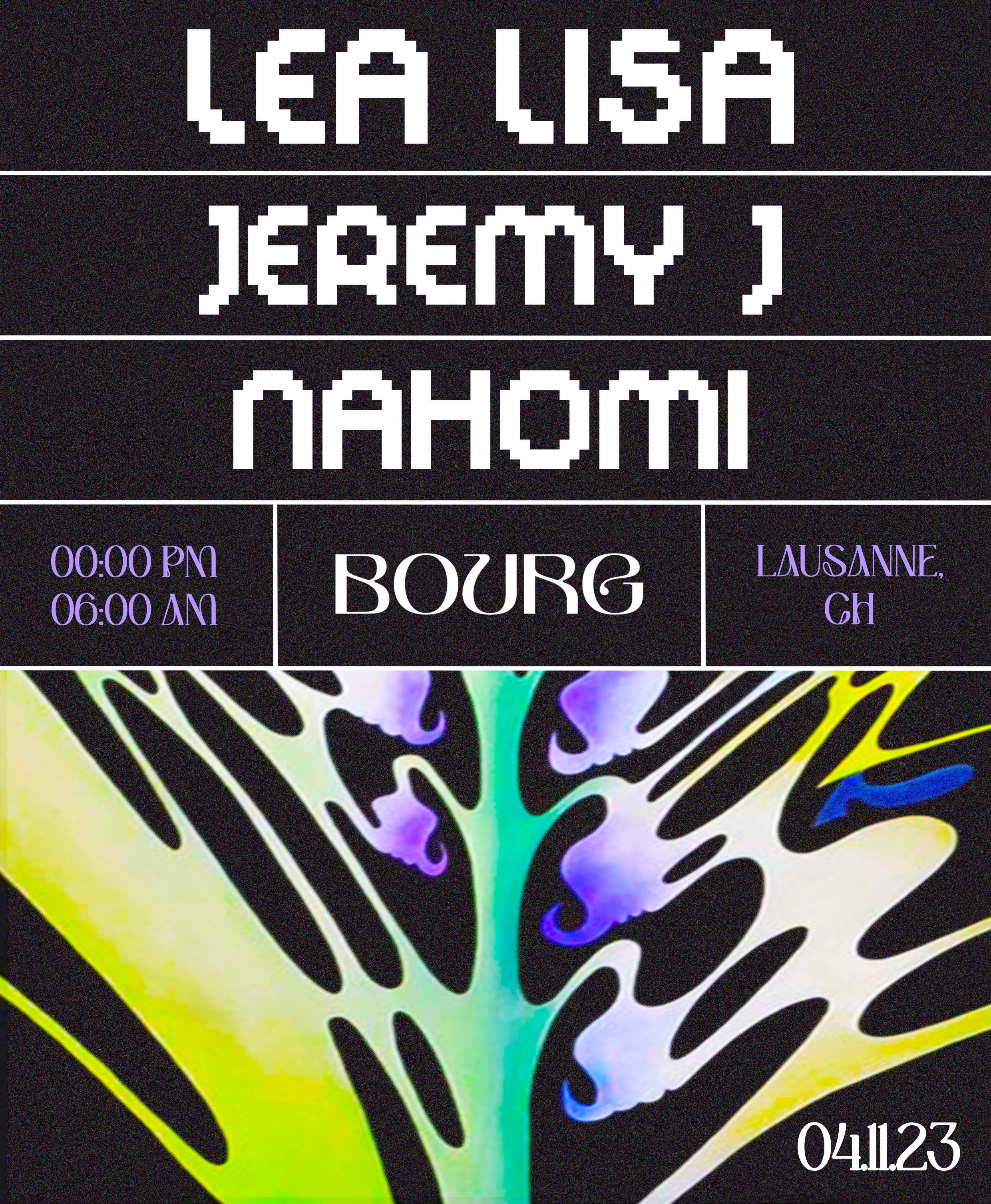 Nahomi presents Lea Lisa & Jeremy J - Página frontal