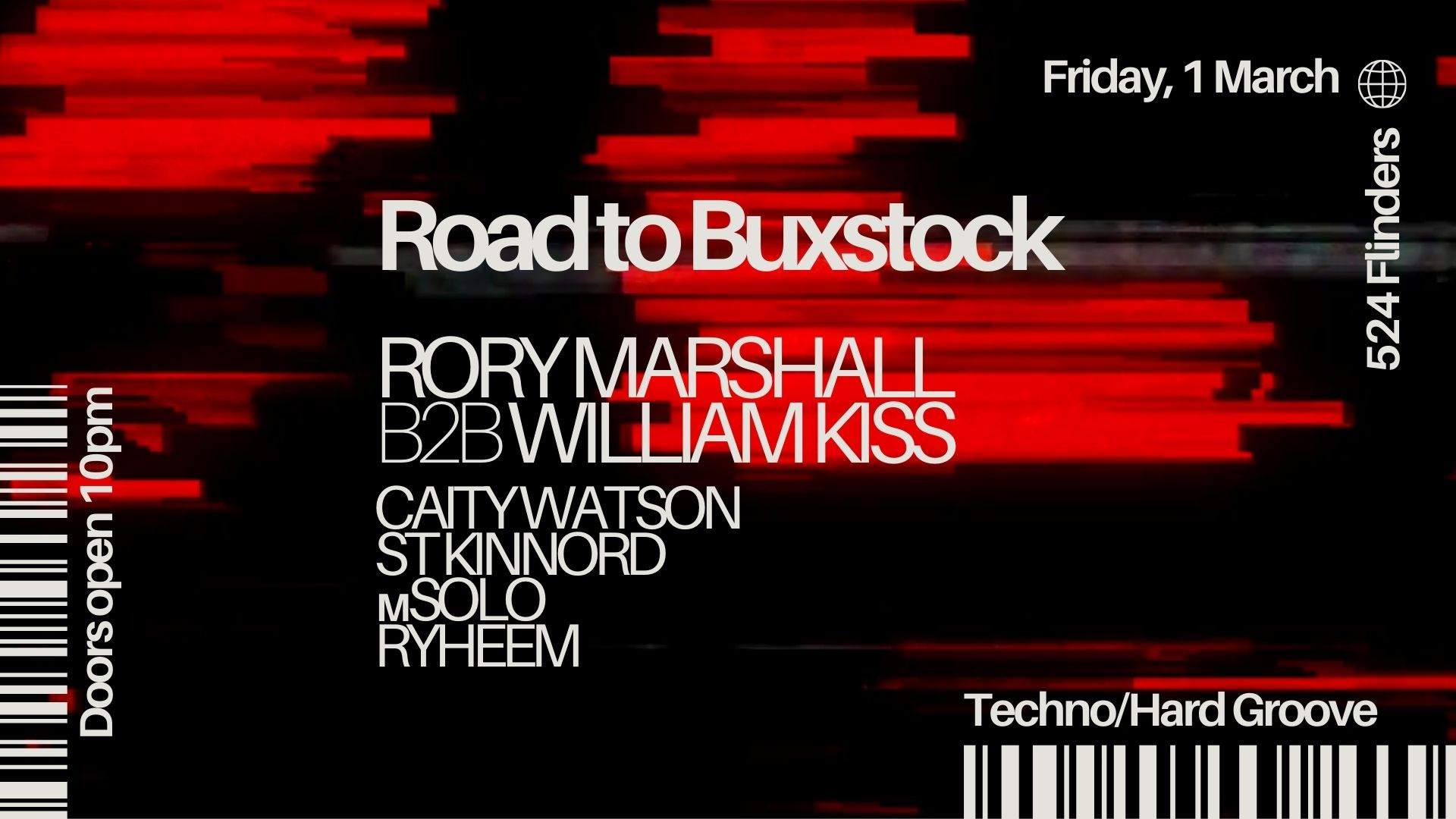 Road to Buxstock - Rory Marshall B2B William Kiss - Página frontal