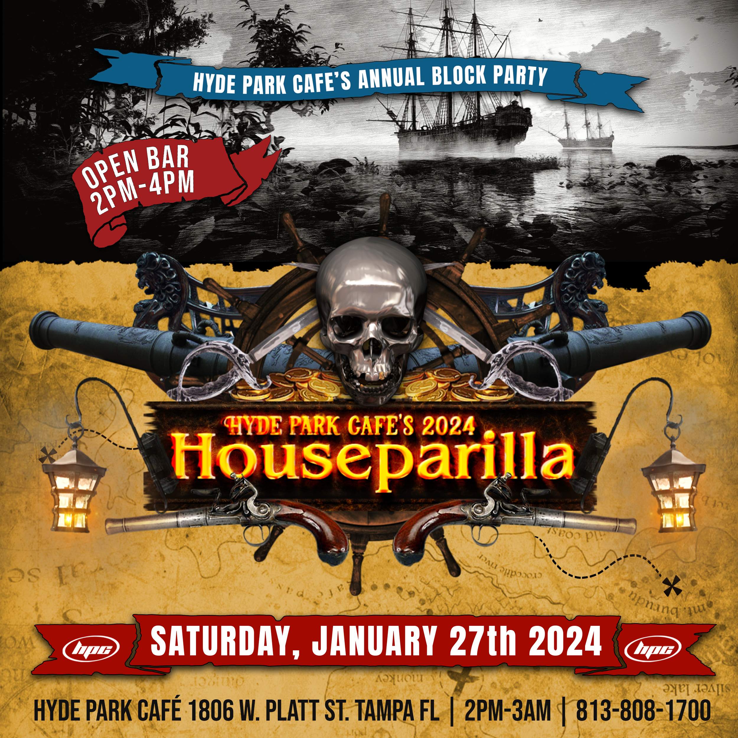 Gasparilla Houseparilla feat. DJ Three, Brian Busto, DJ Santana at HPC - フライヤー裏