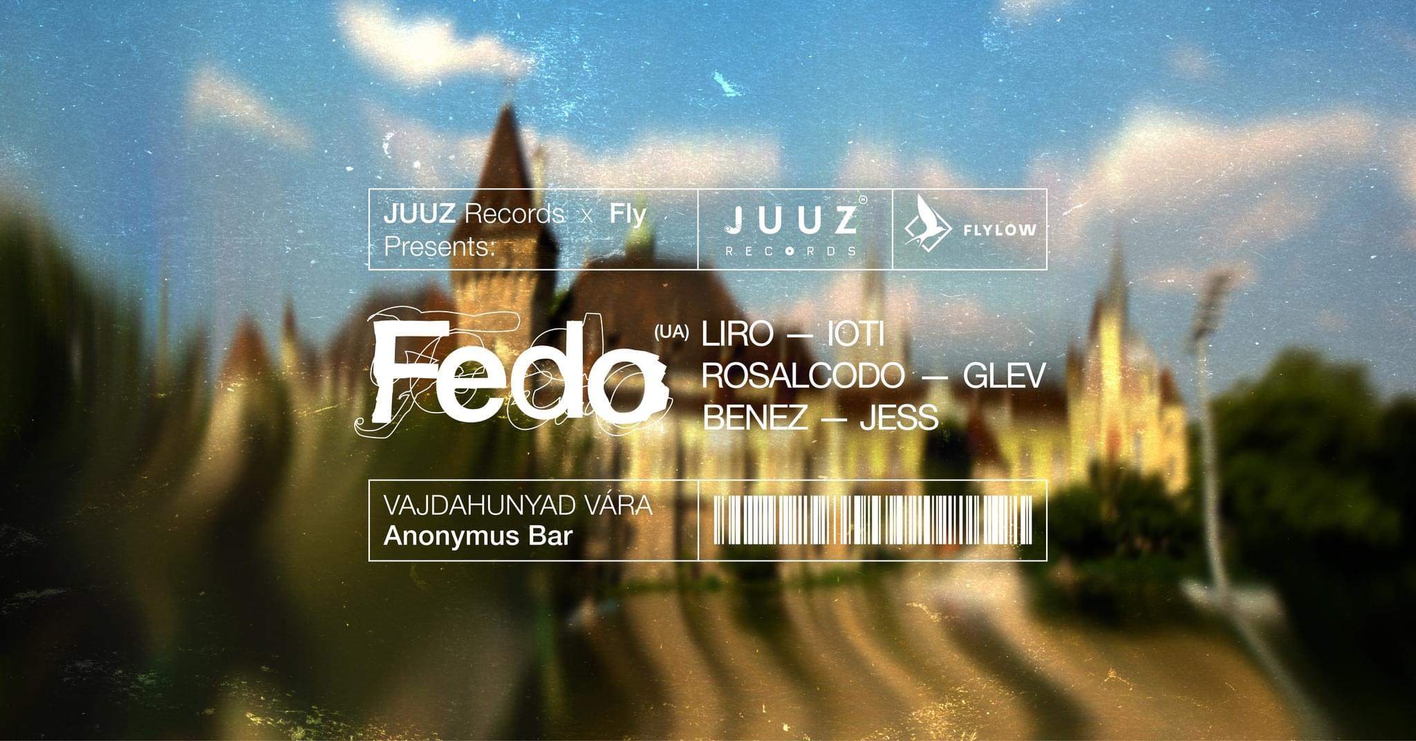 Flylow x Juuz Records pres. FEDO /Castle Open Air - Página frontal