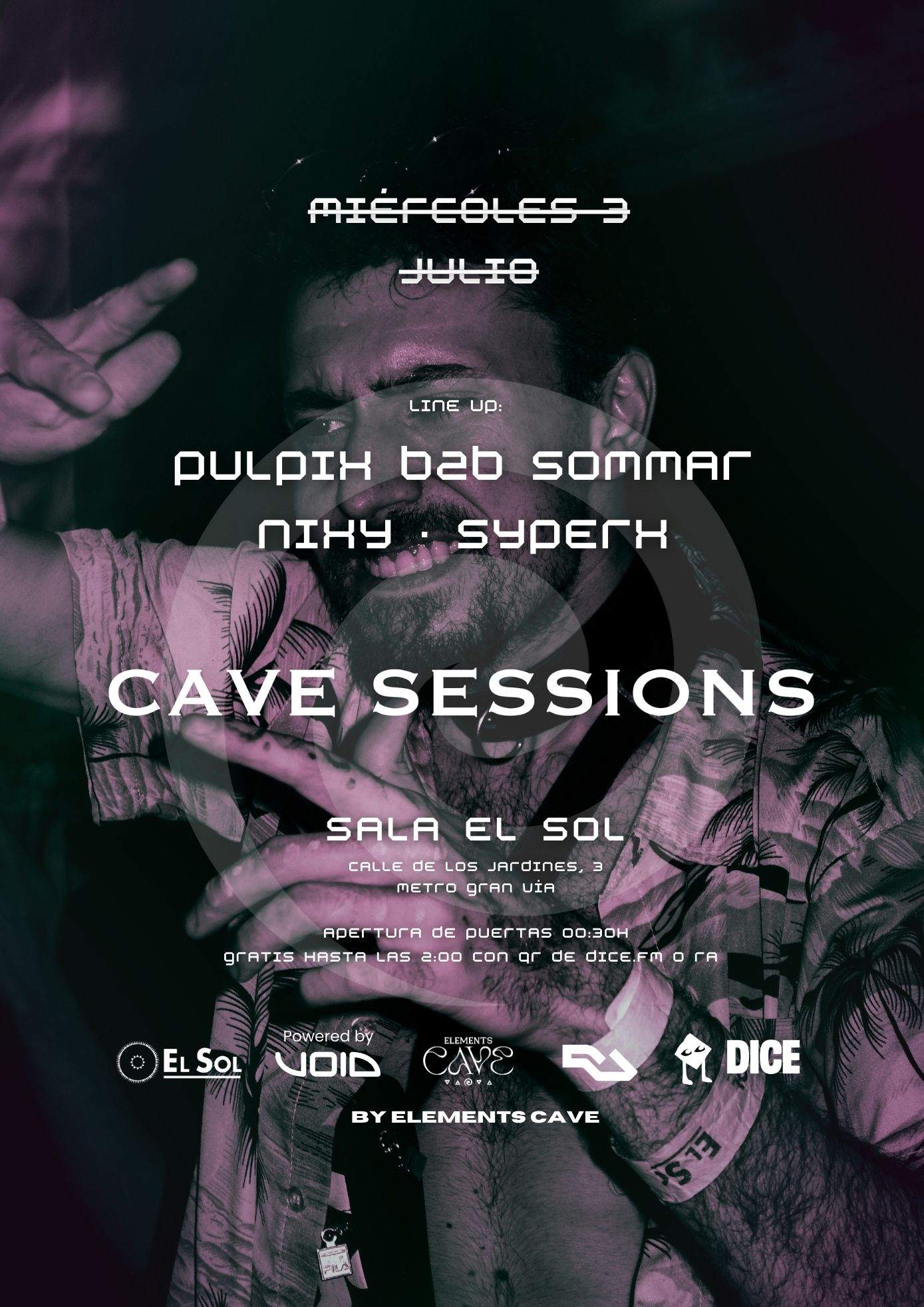 Cave Sessions by EC: Entrada gratis hasta las 2:00 con RA - Página frontal