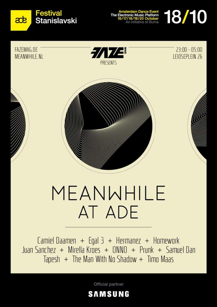 Faze Magazine presents Meanwhile at ADE - フライヤー表