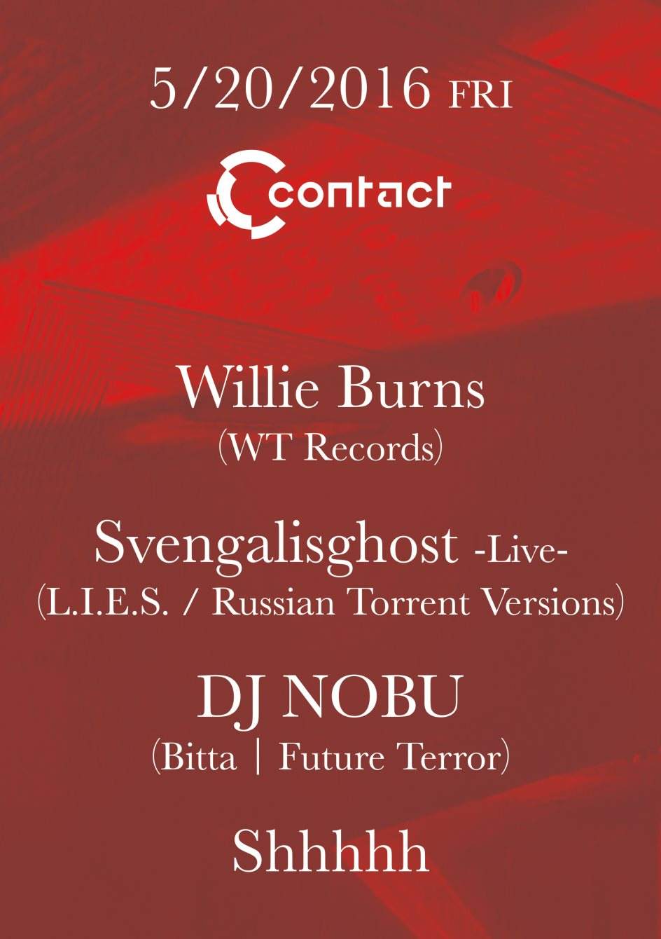 DJ Nobu, Willie Burns, Svengalisghost - Página frontal