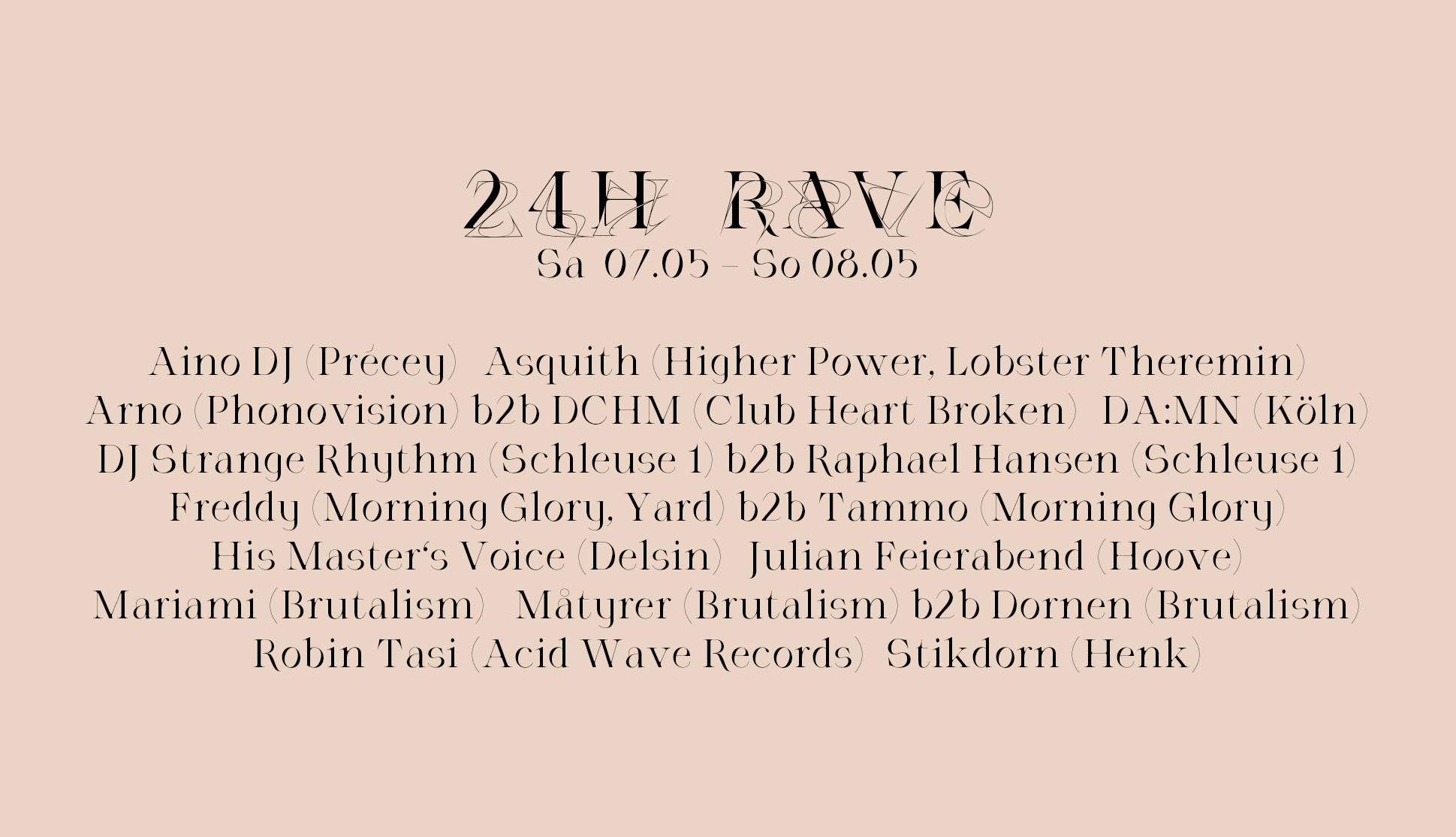 24h Rave - フライヤー表