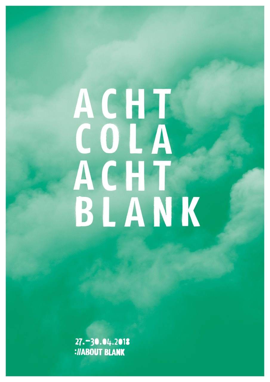 Acht Cola Acht Blank (://about blank 8th Birthday) - Página frontal