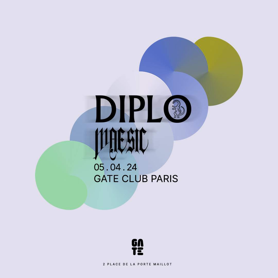 DIPLO x Maesic at Gate Club Paris - フライヤー裏