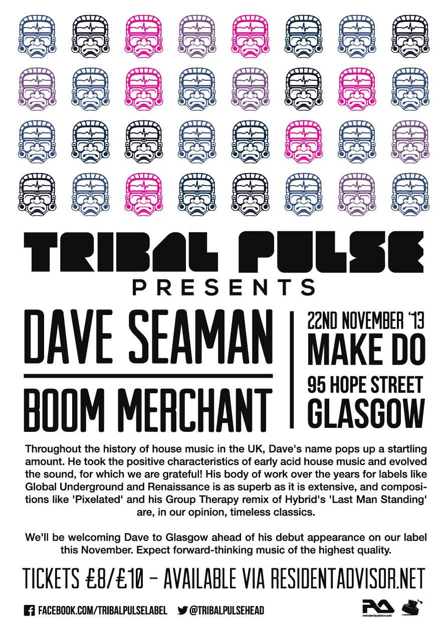 Tribal Pulse presents Dave Seaman - フライヤー裏