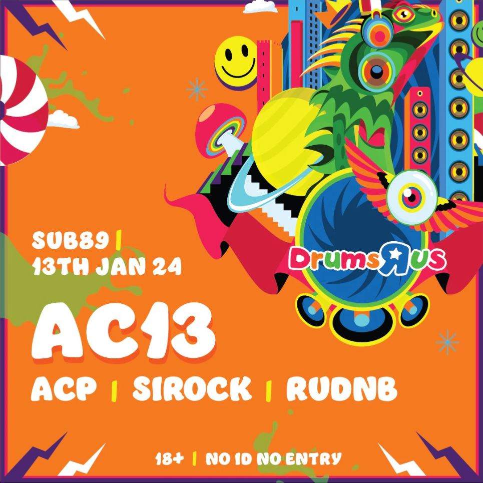 DrumsRUs presents: AC13 - フライヤー表