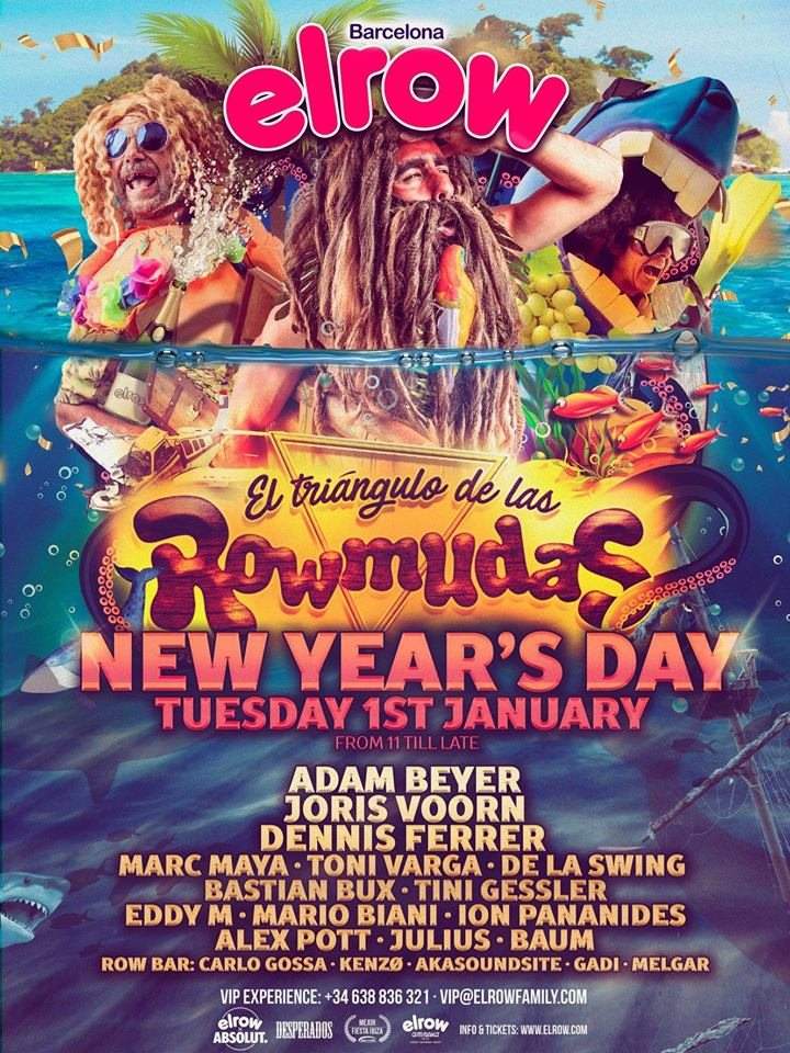 elrow Barcelona New Year's Day - フライヤー表