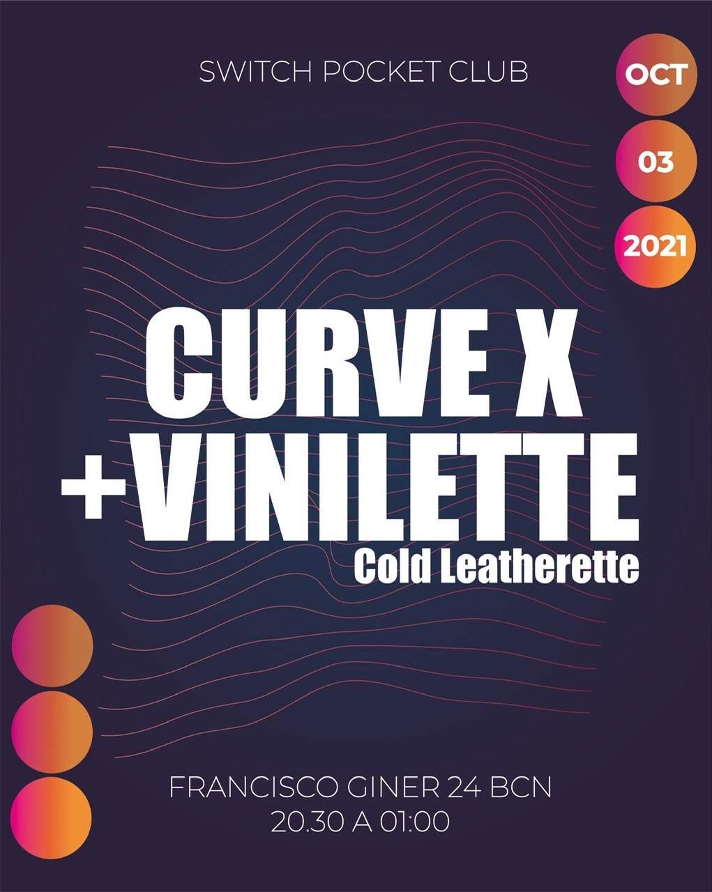 Cold Leatherette: Curve X & Vinilette - フライヤー表