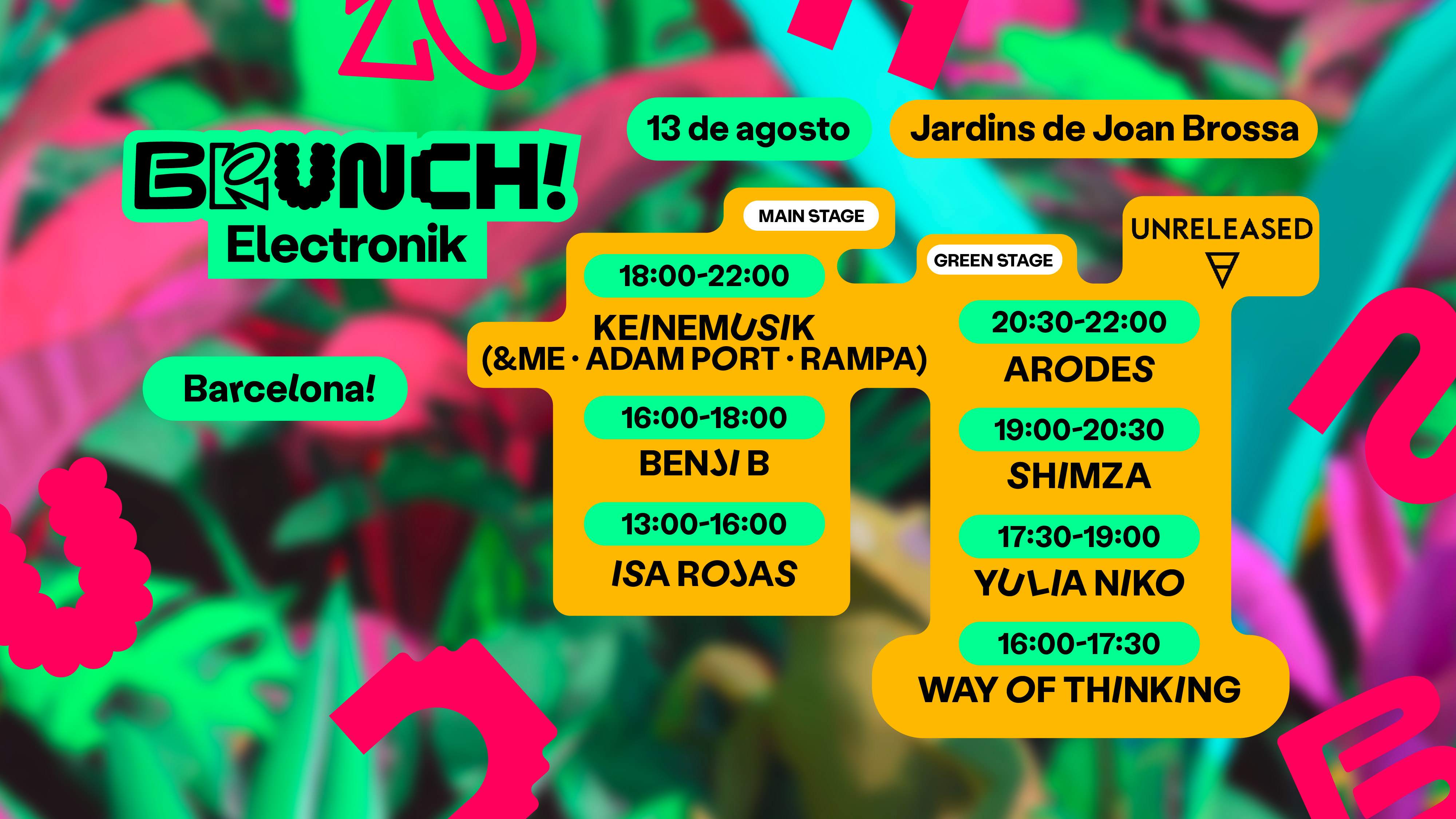 Brunch Electronik Festival 2023 Sunday: Keinemusik - Página trasera