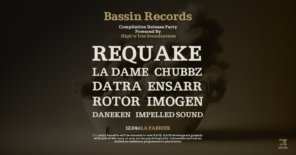 Bassin Records - Compilation release party with Requake, La Dame, CHUBBZ, Datra, Ensarr, - Página frontal