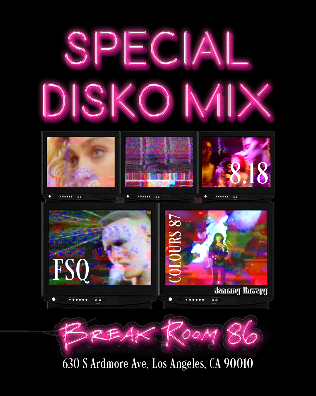 DANCING THERAPY: SPECIAL DISKO MIX (80's Edition) - フライヤー表