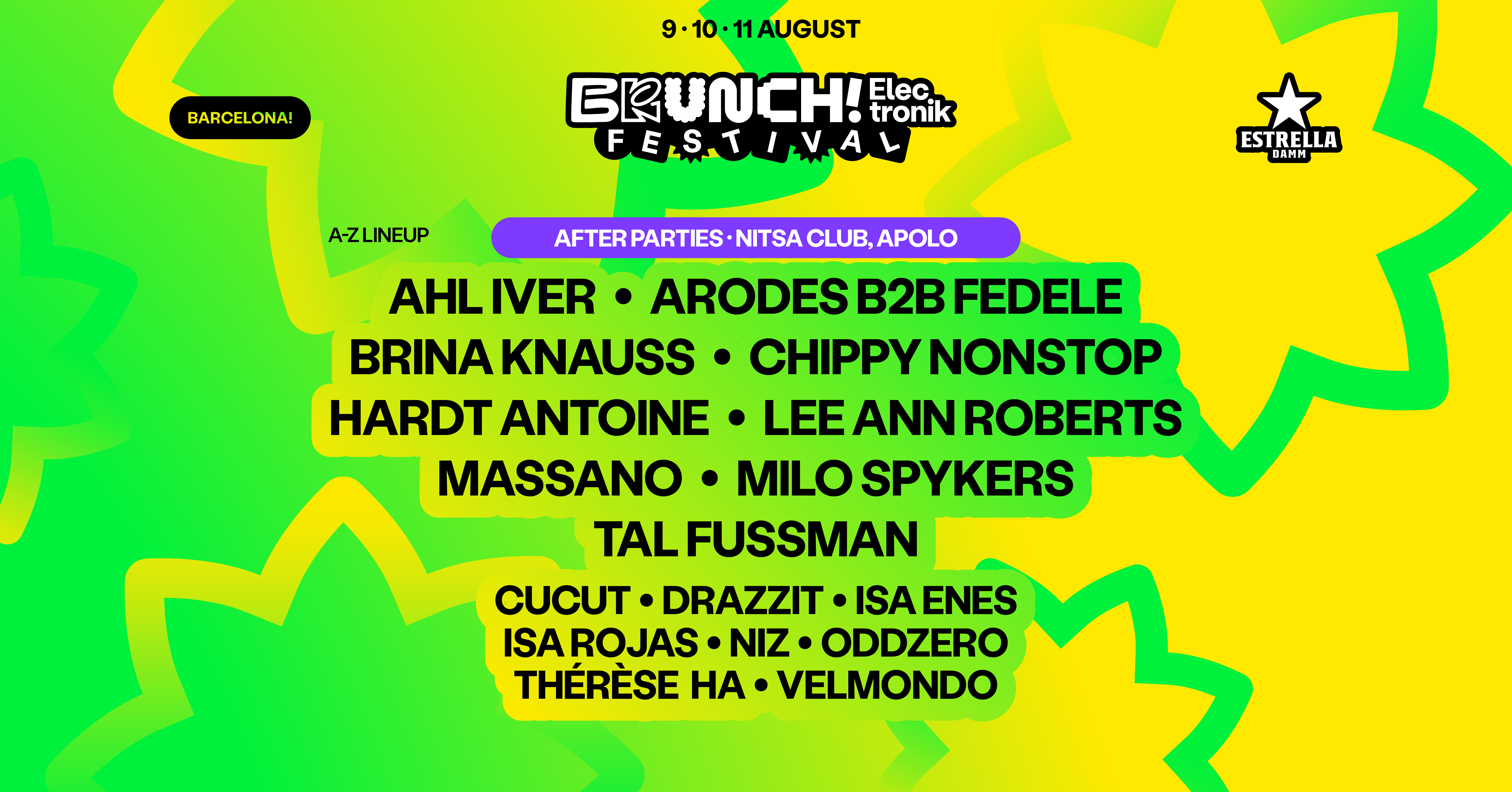 Afterparties - Brunch Electronik Festival 2024 - フライヤー表