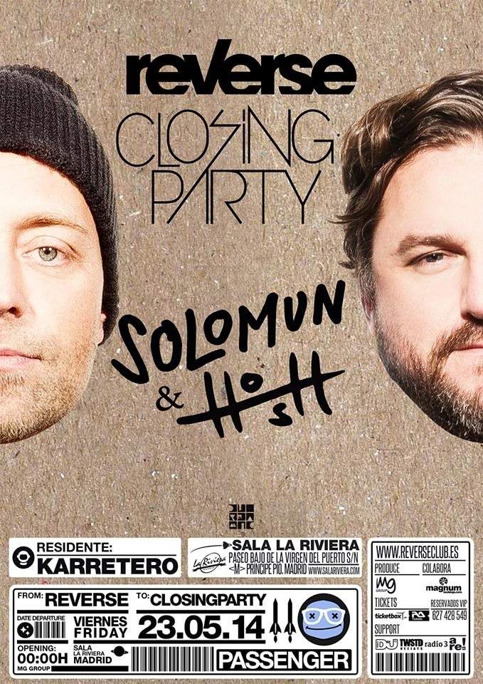 Solomun & Hosh: Reverse Closing Party - Página frontal
