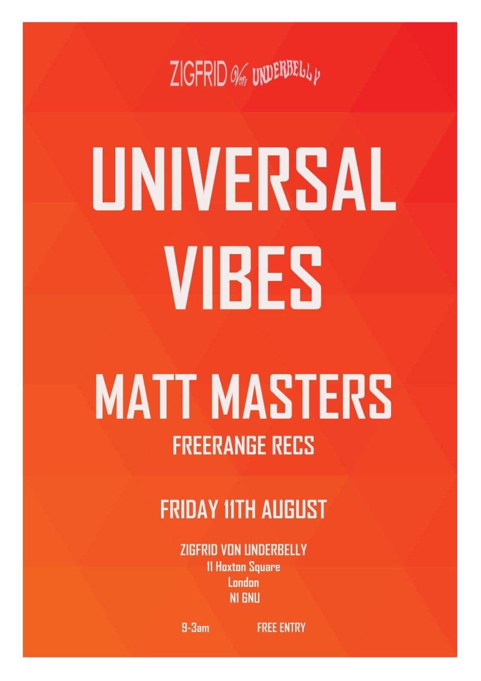 Universal Vibes with Matt Masters - Página frontal