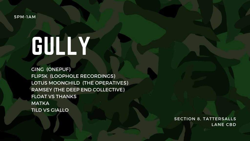 GULLY at Section 8 ft. GING, Flip3k, Lotus Moonchild & more - フライヤー表