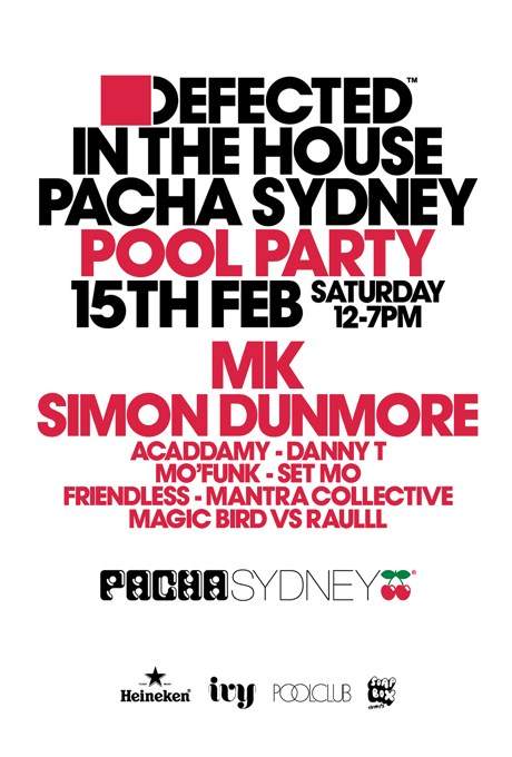 Defected in the House at Pacha Sydney with MK - Página frontal