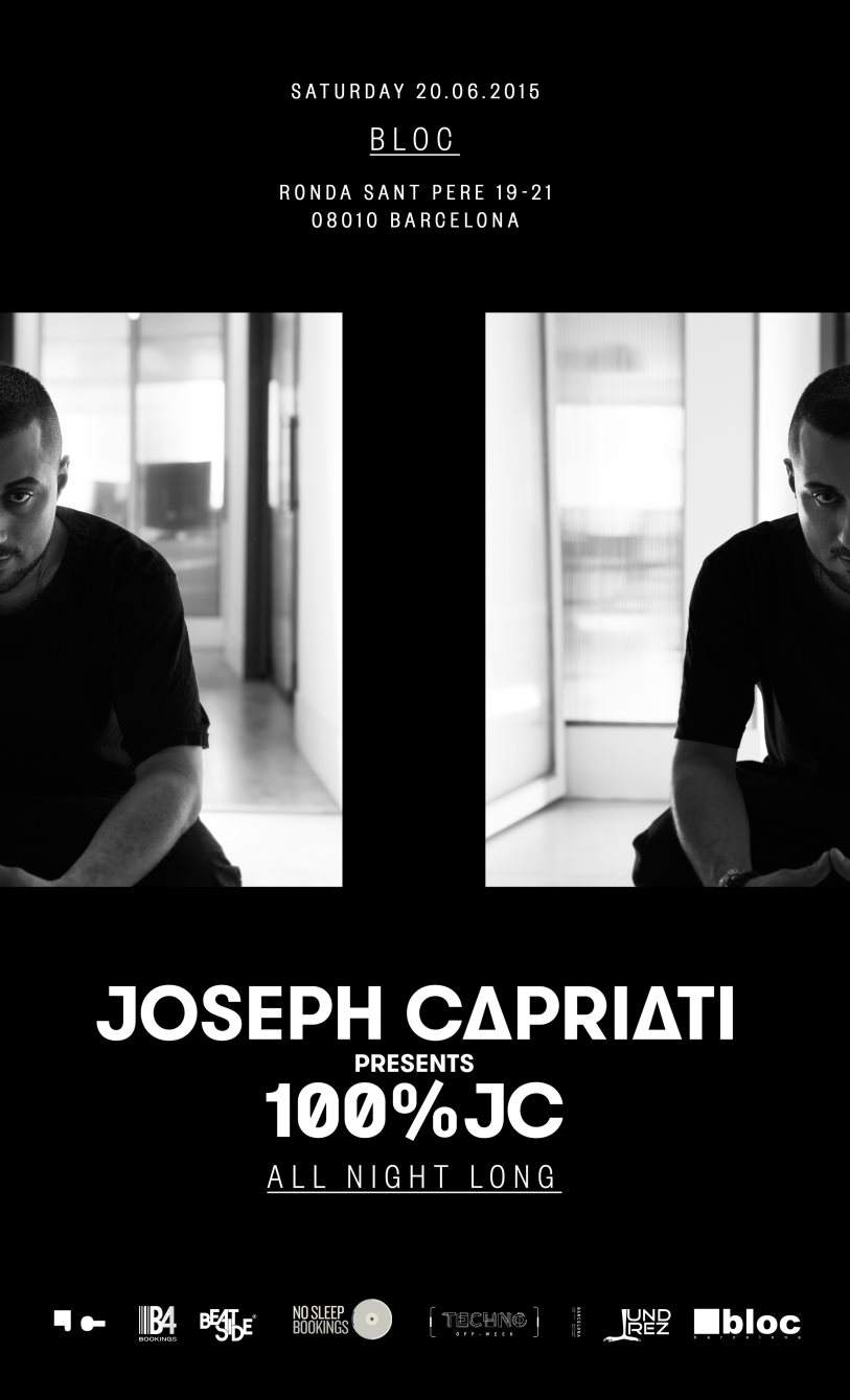 Joseph Capriati presents: 100% JC -Techno OFF Week - フライヤー表