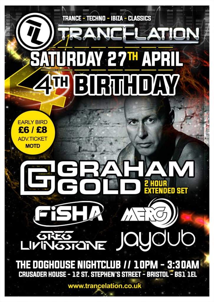 Trancelation's 4th Birthday with Special Guest Graham Gold - Página trasera