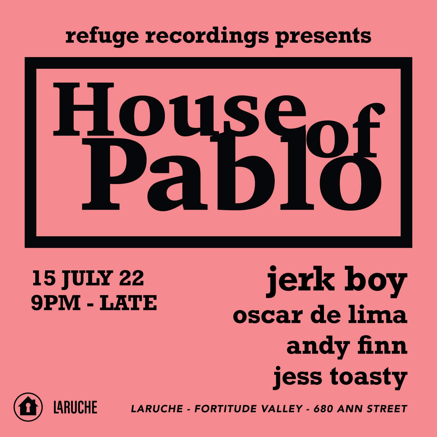 House of Pablo feat. Jerk Boy - フライヤー表