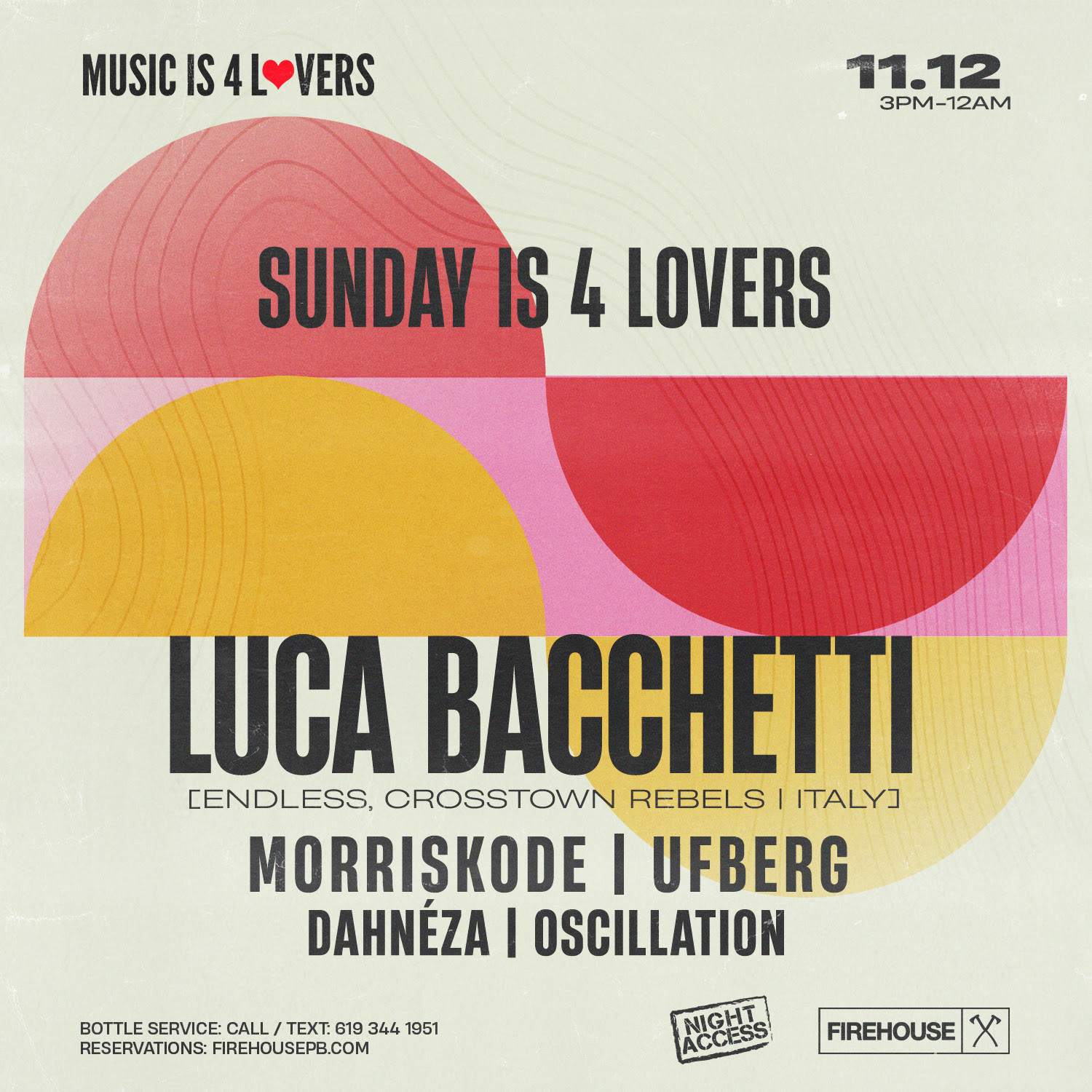 Luca Bacchetti [Endless, Crosstown Rebels - Italy] at Firehouse - NO COVER - フライヤー表