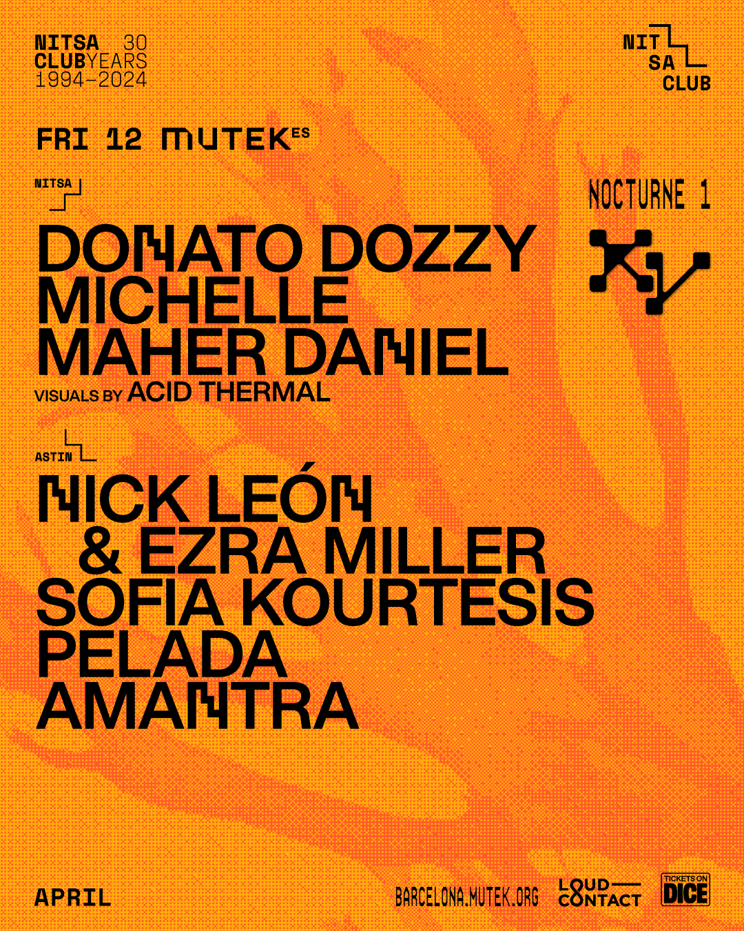 MUTEK - Nocturne 1: Donato Dozzy · Michelle / Nick León & Ezra Miller · Sofia Kourtesis - Página frontal