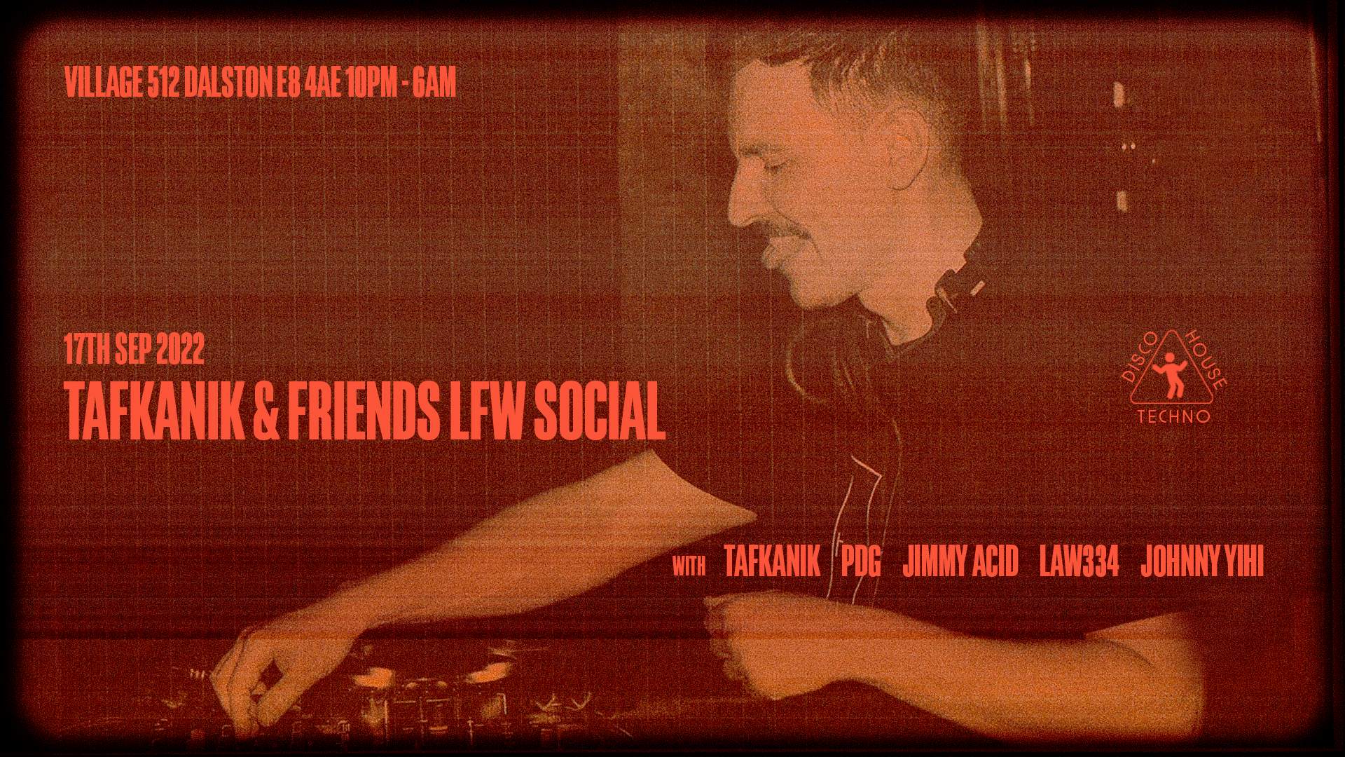 Tafkanik & friends LFW social - Flyer front