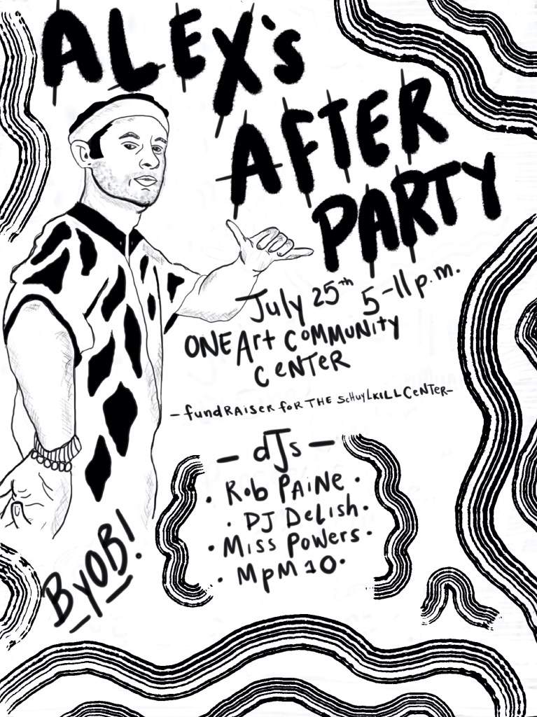 Alex's Afterparty & Fundraiser - フライヤー表