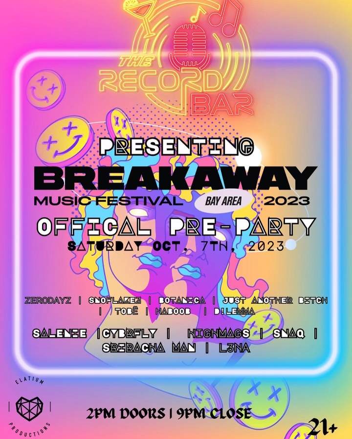BREAKAWAY MUSIC FESTIVAL Official Pre-Party - フライヤー表
