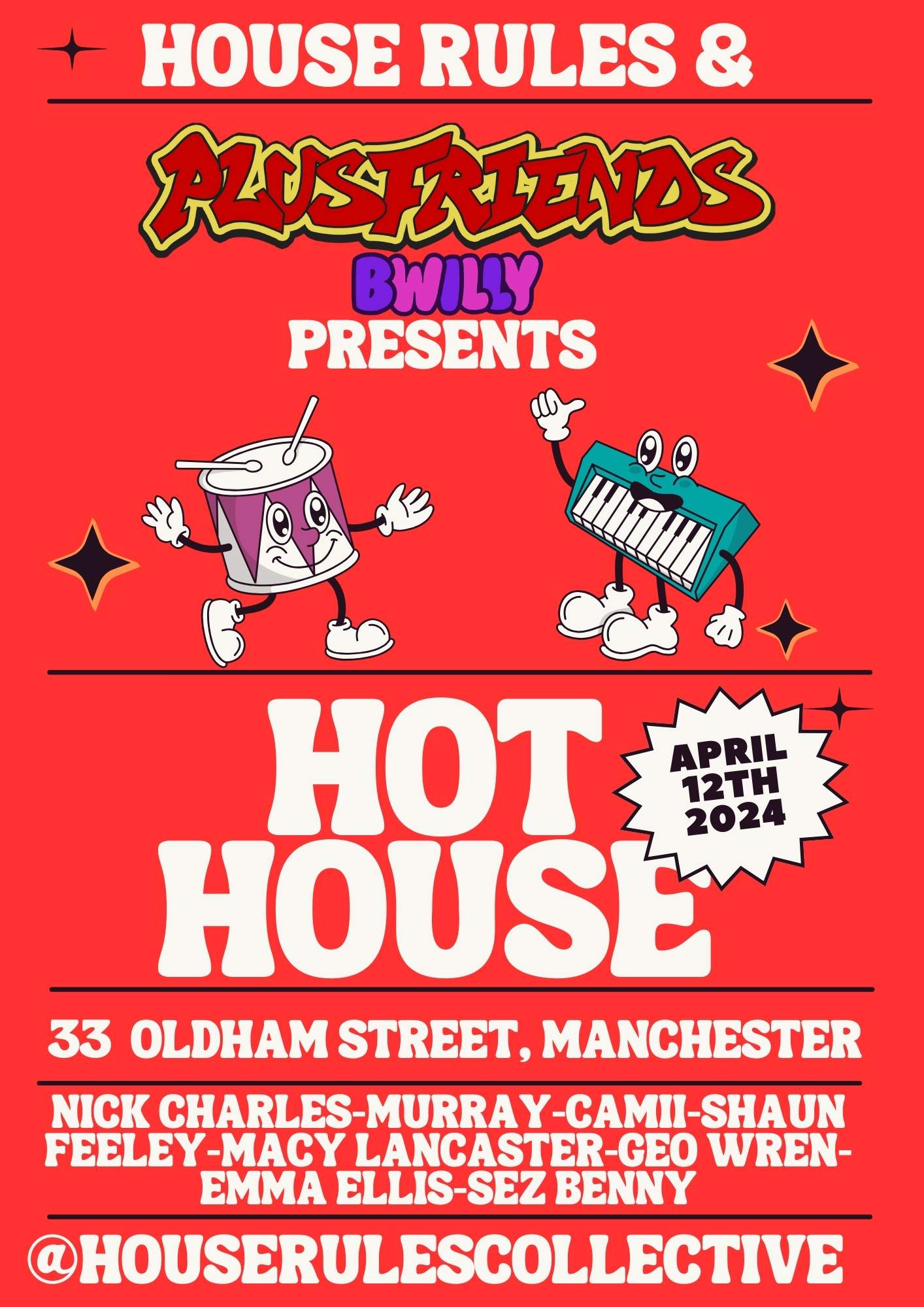 House Rules x PLUSFRIENDS PRESENTS: HOT HOUSE - Página trasera