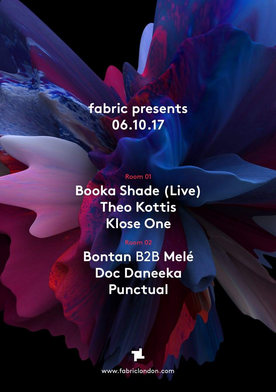 fabric presents: Booka Shade (Live), Bontan B2B Melé & Doc Daneeka - Página frontal
