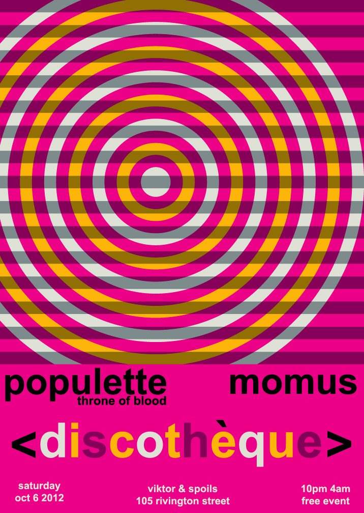 Discothèque 0.3 with Populette and Momus - フライヤー表