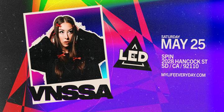 LED presents VNSSA at Spin Nightclub - Página frontal