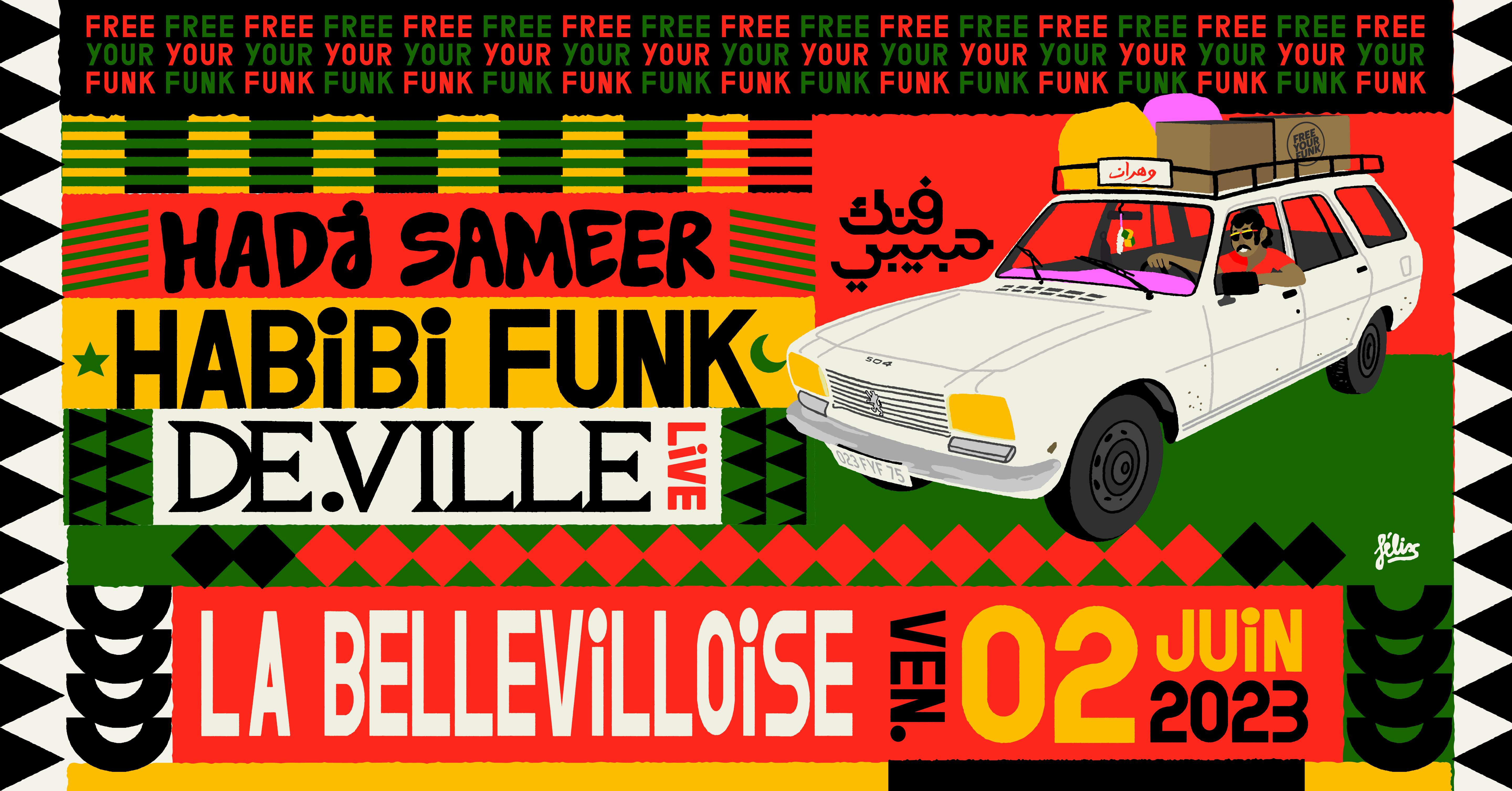 Free Your Funk: Habibi Funk, Hadj Sameer, De.Ville (live) - フライヤー裏