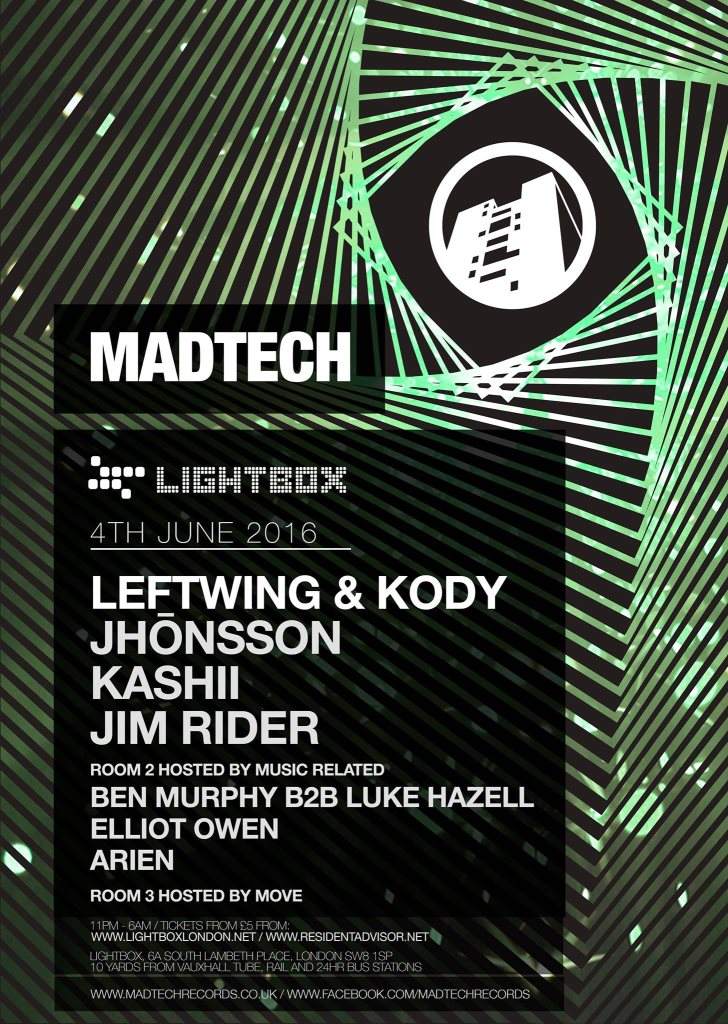 Madtech Records - Leftwing & Kody, Jhonsson, Kashii & More. - フライヤー表