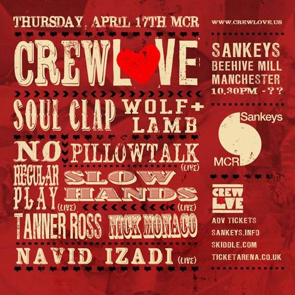 Crew Love: Soul Clap, Wolf + Lamb, No Regular Play, Pillow Talk & More - Página frontal